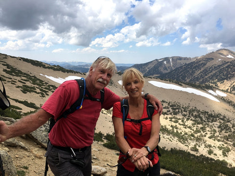 Lisa and Jim Daggett -- Climbing Jobs Peak, Sierra Nevada