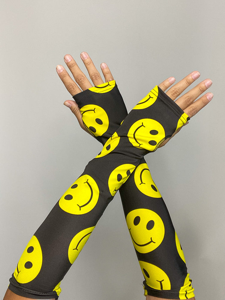 Smiley Face Arm Sleeves arm sleeves oraingopartners   