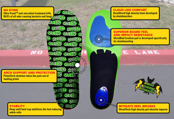 Shred Soles Skateboarding Insole 