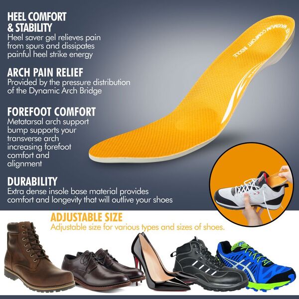 plantar fasciitis insoles for work boots