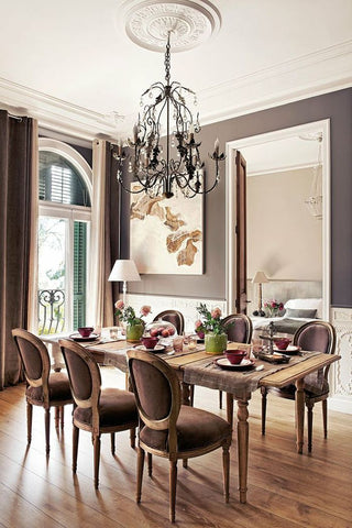 french style elegant decor & design for dining room