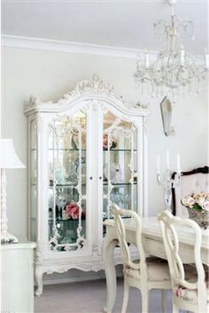 beautiful white dining room with classy 