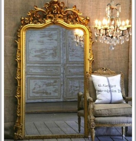 Golden classic mirror, opulent home decor India