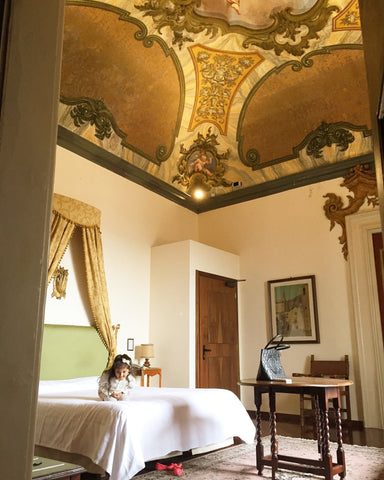 Frescoed renaissance suite with cute baby check in
