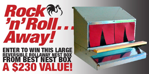 Chicken Whisperer nest box giveaway