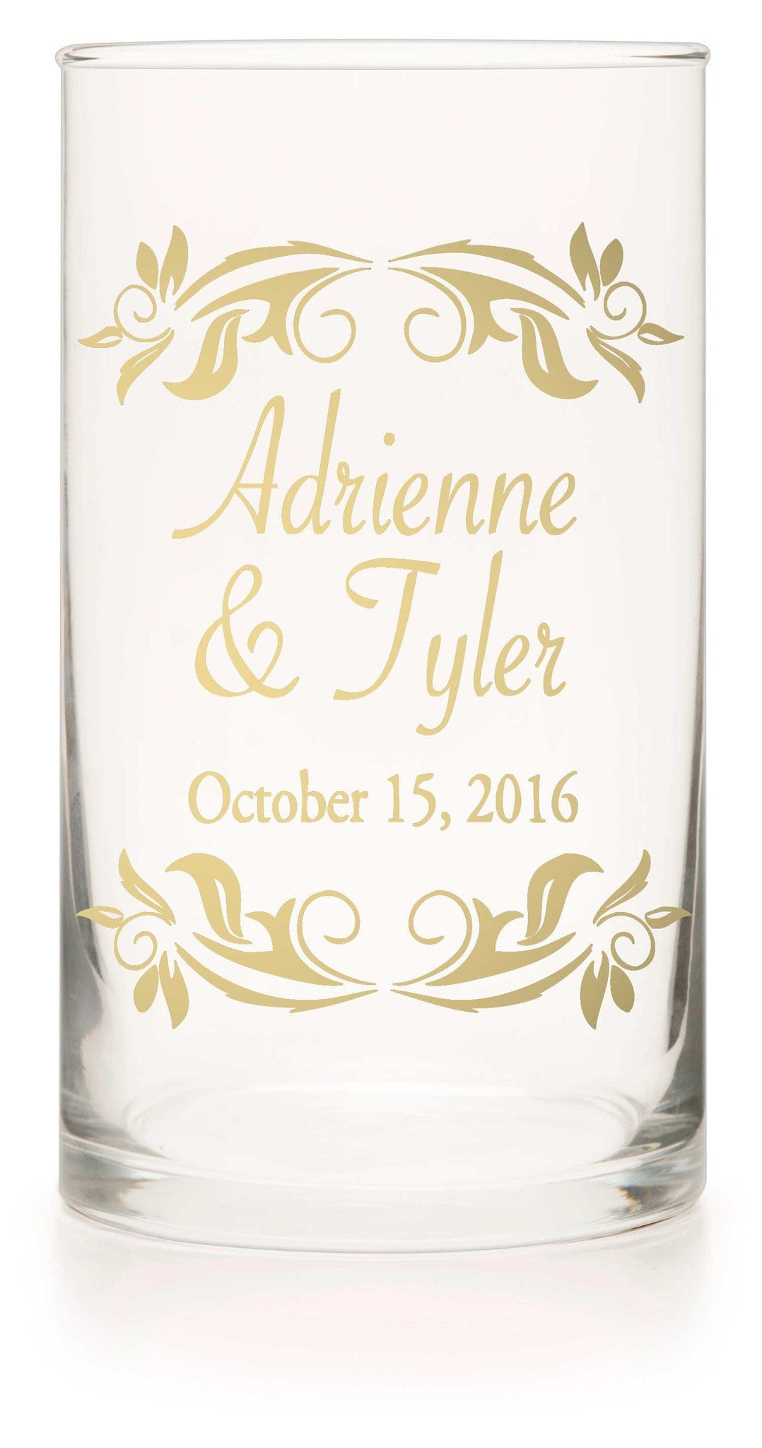 Unity or Anniversary Glass Cylinder - "Together Forever" - WeddingCandles.com