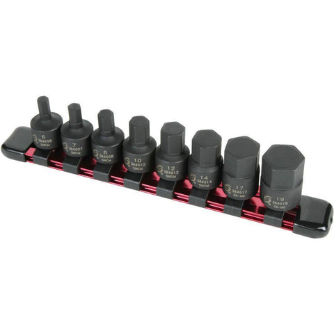 Impact Socket - Sunex 8 Piece 3/8 In Drive Metric Stubby Hex Driver Set