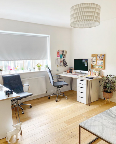 Modern office space with hairpin legs