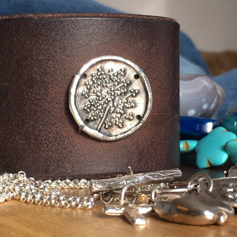 Prosperity Leather Cuff Bracelet Sway Silver Canada