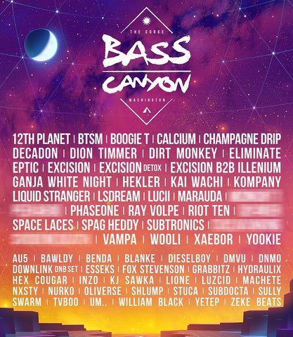 Bass Canyon 2020 Lineup
