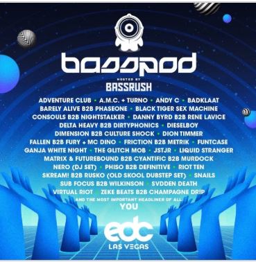 Basspod Lineup EDC 2019 