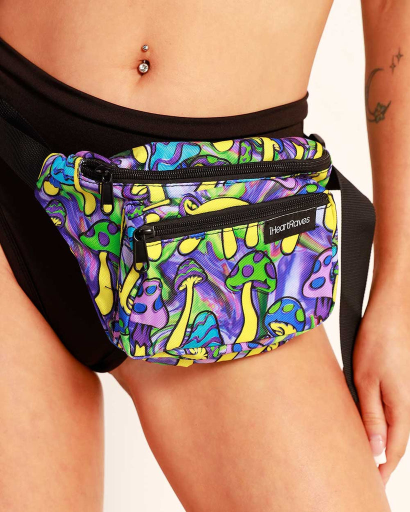 Fantastic Fungi Fanny Pack-Blue/Purple/Yellow-Side