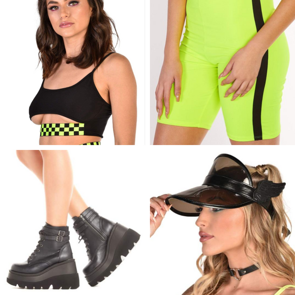 Neon Outfit with Biker Chick Vibes