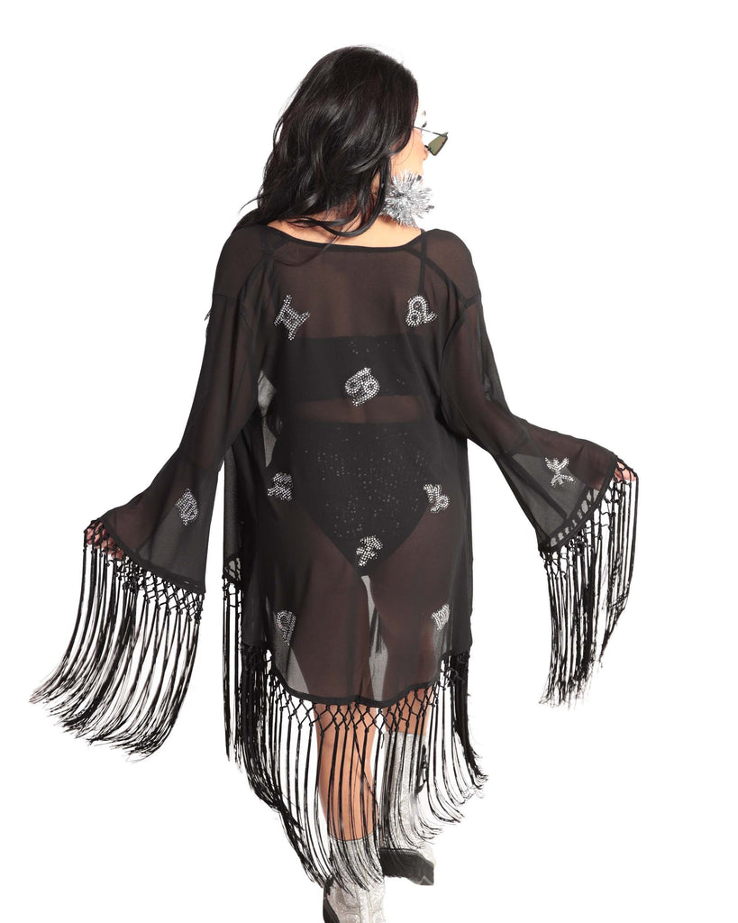 EastnWest Label x iHR Celestial Kimono-Black-Back--Emileen---S