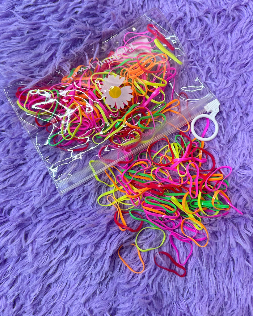 Hair Goals Neon Hair Elastic Pack-Assorted-Side