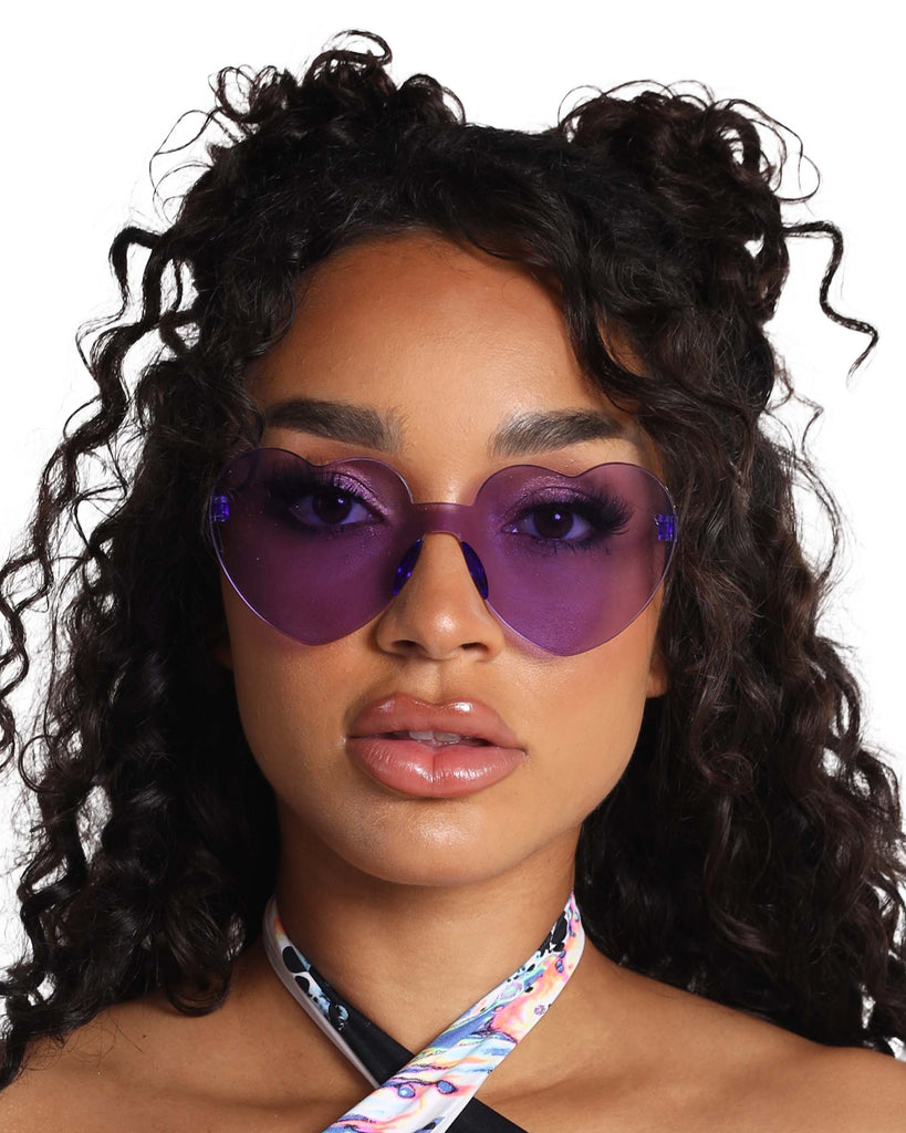 Love Affair Heart Sunnies-Lavender-Front