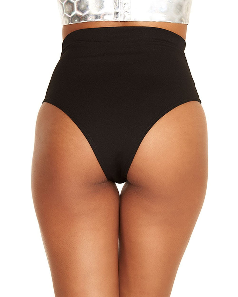 Ultra Hi Rise Booty Shorts-Black-Back--Shizen---S