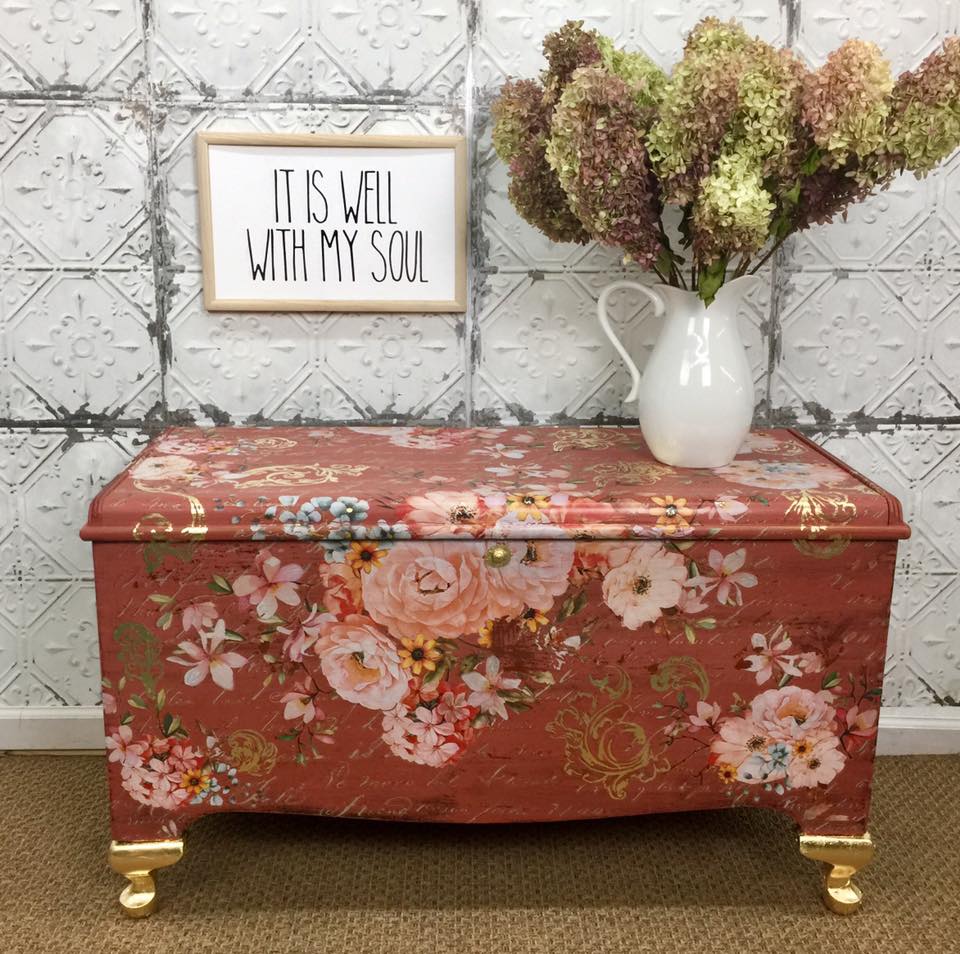 Milk Painted Trunk by Refurbished in the Middle