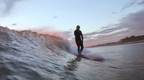 Josh Hall surfing