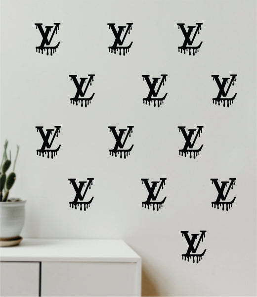 Louis Vuitton Drip Logo Pattern Pack Of 20 Wall Decal Home Decor Bedro Boop Decals