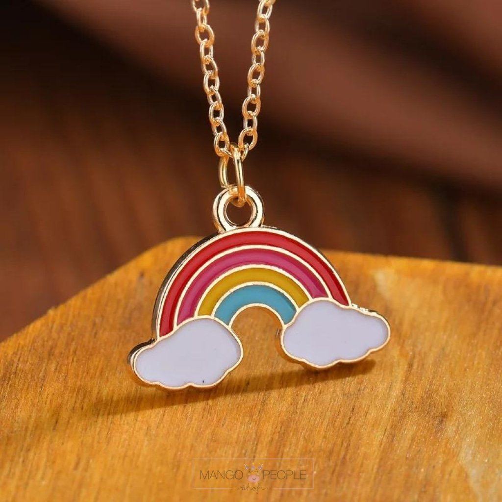 cute rainbow necklace