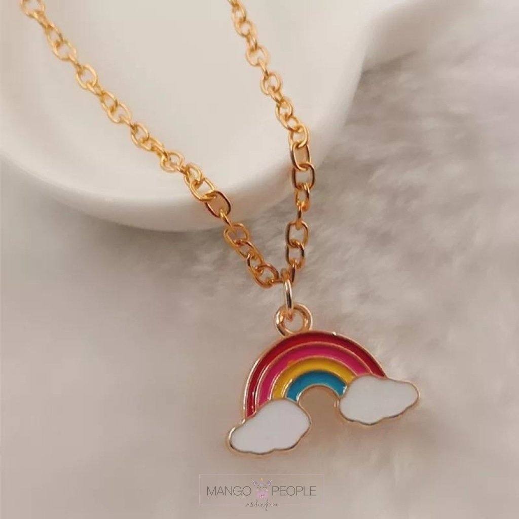 cute rainbow necklace