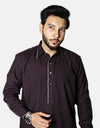 Dark Maroon Stitched Kameez Shalwar (AMW-WSK-002) Annafeu Apparels