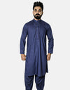 Navy Blue Stitched Kameez Shalwar (AMW-WSK-003) Annafeu Apparels