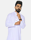 White Stitched Kameez Shalwar (AMW-WSK-007) Annafeu Apparels
