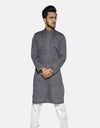 Chambray Embroidered Stitched Kurta (AMW-CK-004) Annafeu Apparels