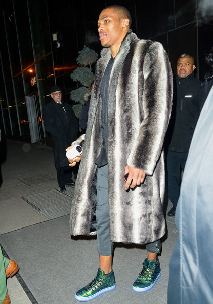 Russ Westbrook fur coat