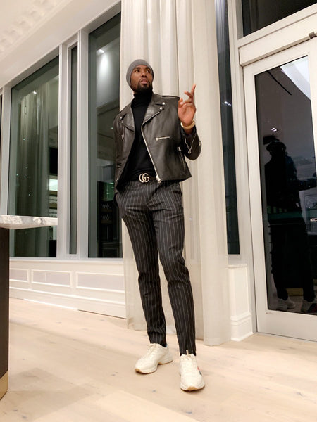 Serge Ibaka in a designer outfit