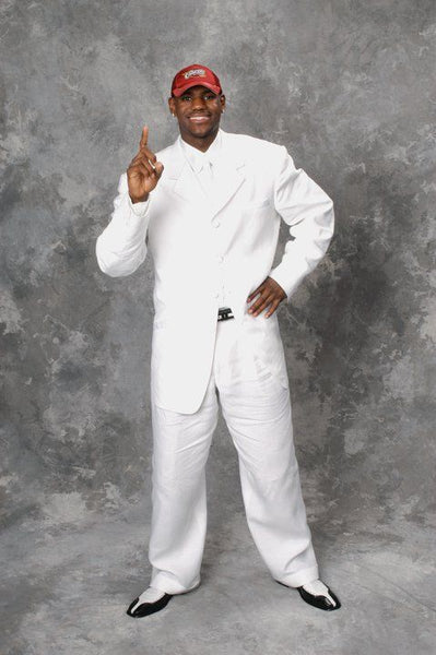 Lebron James white draft suit