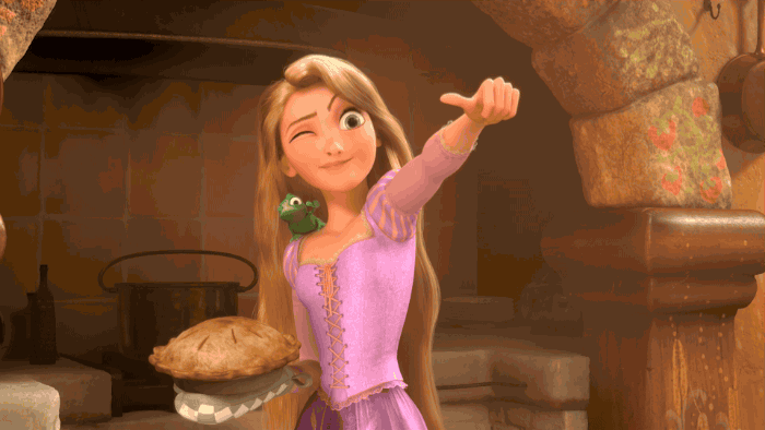 Rapunzel thumbs up
