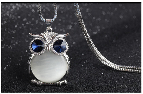 Large Crystal Owl Pendant 5196