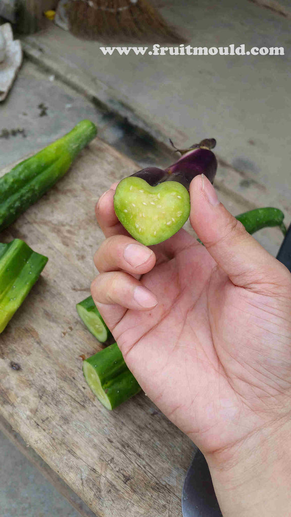 formed heart shape eggplant