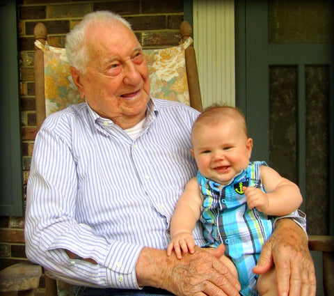 Granddaddy with great great grandson
