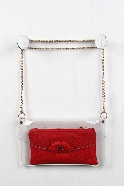 clear envelope clutch