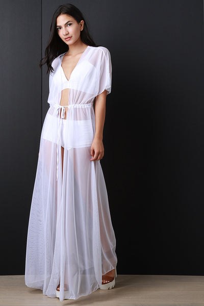 sheer plus size cover up