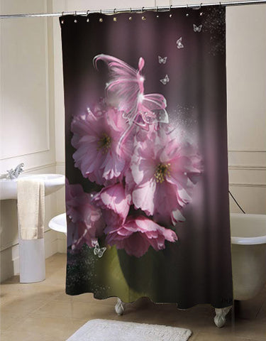 Cherry Blossom Fairy shower curtain customized design for home decor