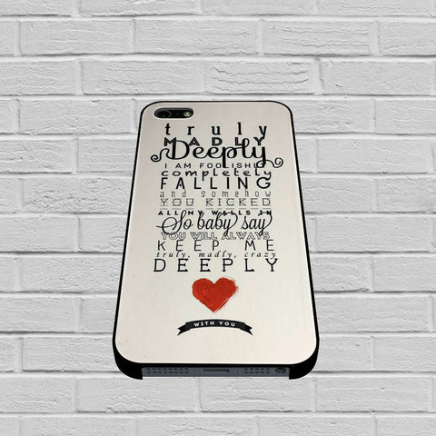 One Direction Truly Madly Deeply case of iPhone case,Samsung Galaxy