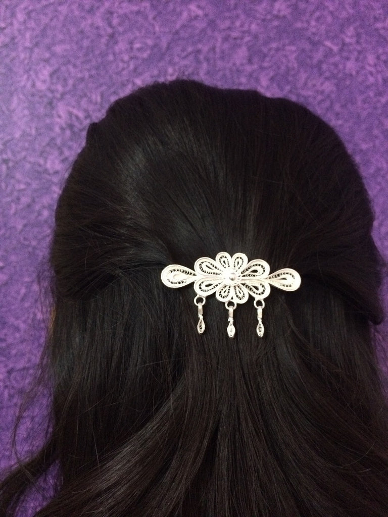Silver hairpin online for women| Silverlinings | Handmade Filigree