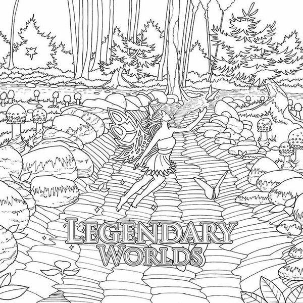 Legendary Worlds Adult Coloring Book Colorworth 3 Pages Environment