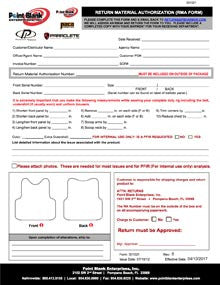 RMA form