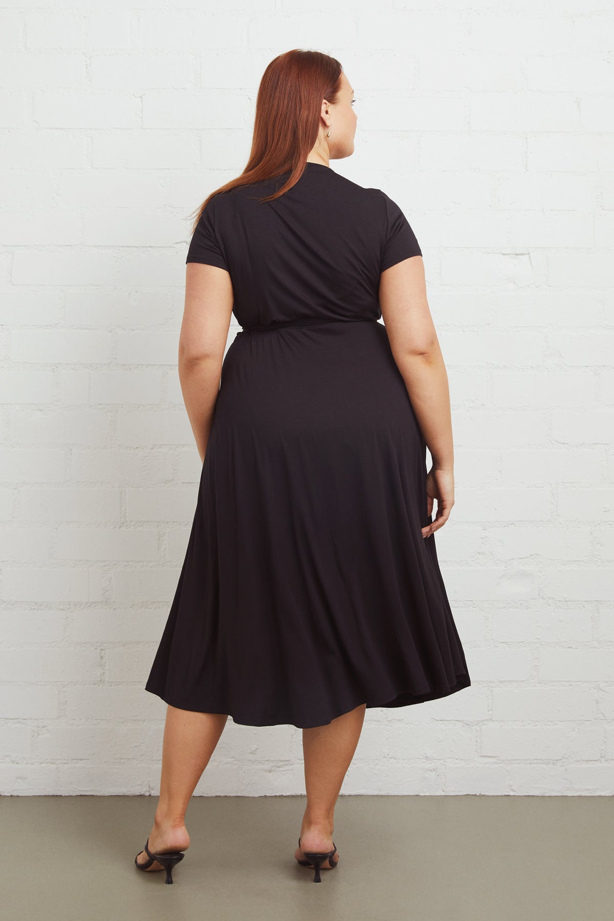 Frankie Wrap Dress - Black, Plus Size