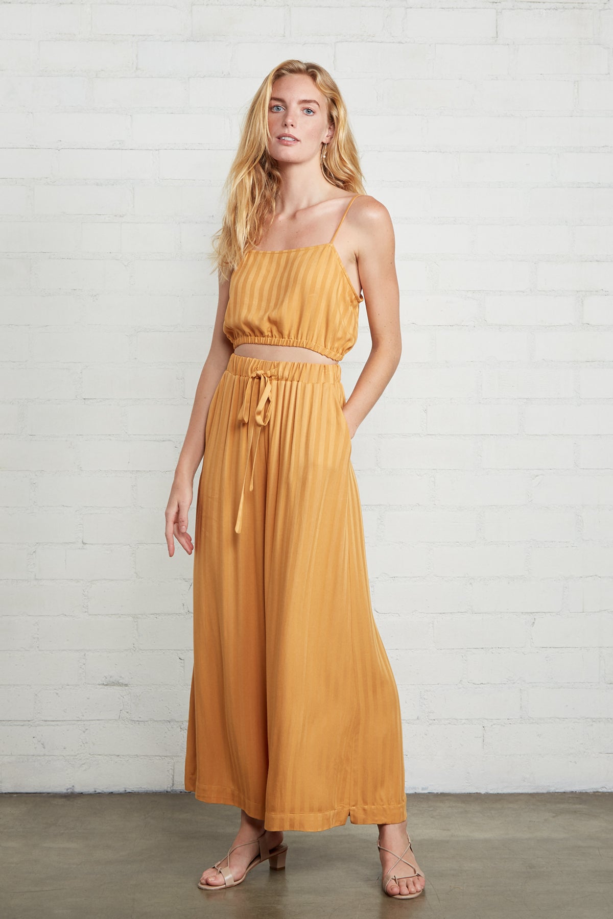 Shadow Stripe Lyric Pants - Marigold