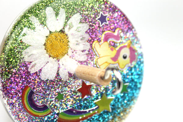 Cute Drop Spindle with Glitter #406
