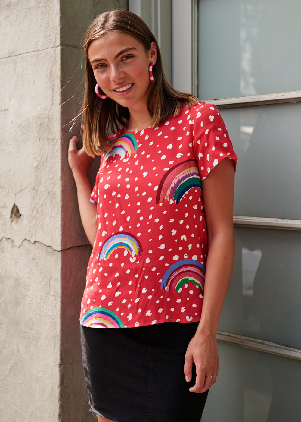 Red Rainbow Harvest Top