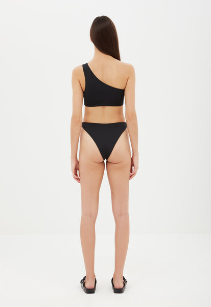 Shop Triangle High Cut Bottoms in Black | Swimwear | AEXAE