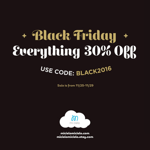 Black Friday Sale! 30% Off Everything!